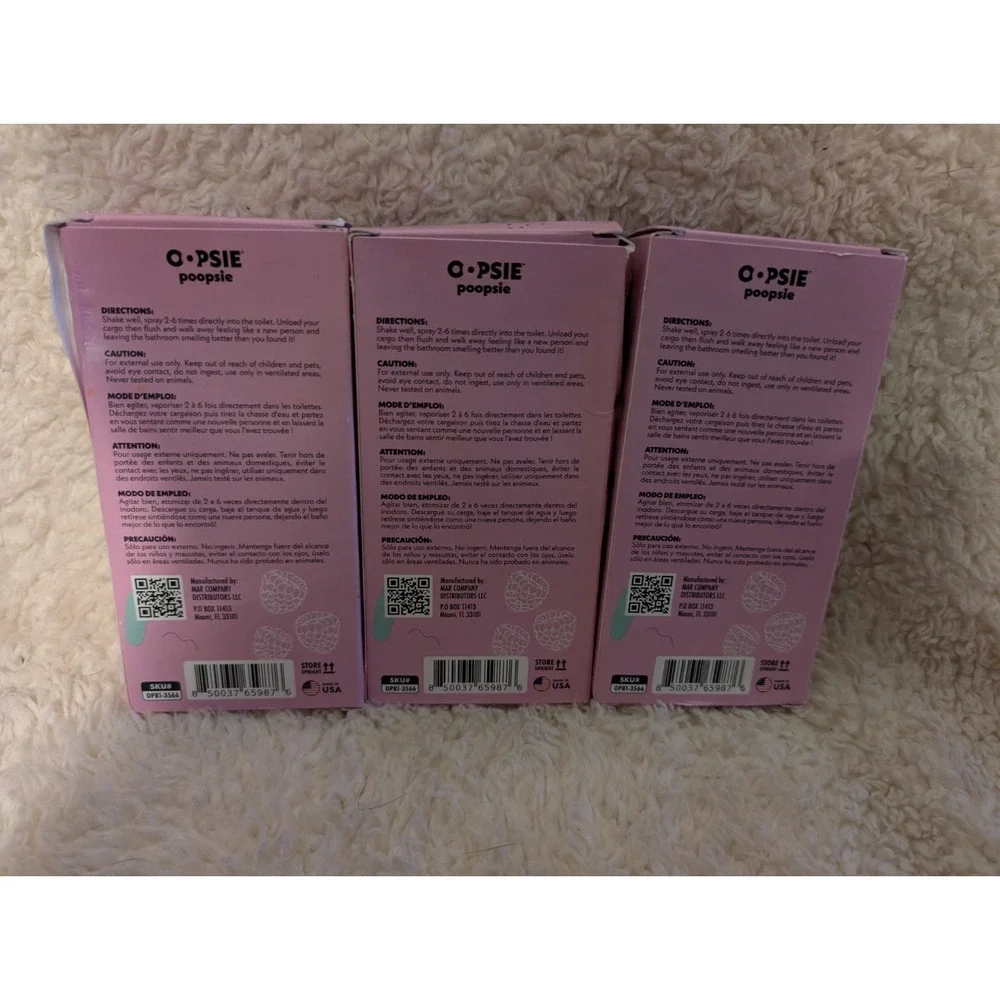 3- Oopsie Poopsie Bathroom Spray Eliminate Poop Smell Deodorizer Flower Citrus